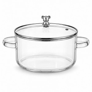 OLLA VIDRIO CON TAPA 2500 ml.