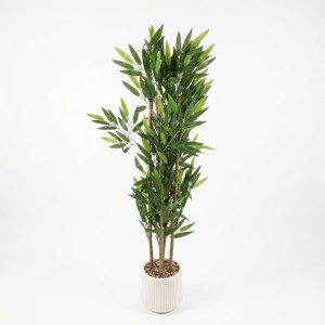 PLANTA MACETA PLASTICO BLANCO 1.10 mts.