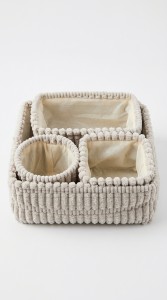 ORGANIZADOR TELA 4 PZAS BEIGE