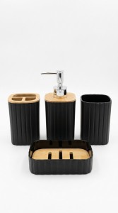 SET P/BAÑO BLACK X 4PCS.
