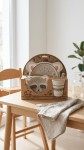 VAJILLA INFANTIL FIBRAS NATURALES BAMBOO X 4