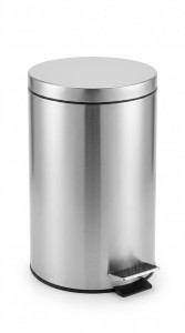 CESTO RESIDUOS METAL PLATEADO 8 lt.