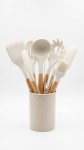 UTENSILIOS SILICONA Y BAMBU X 12