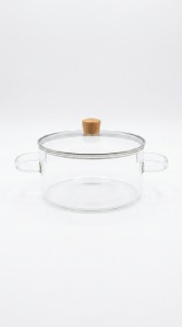 OLLA VIDRIO CON TAPA 2500 ml.