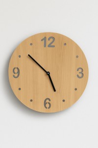 RELOJ PARED BAMBU 30 cm.