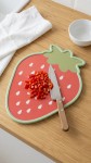 BANDEJA MELAMINA/PLASTICO FRUTILLA