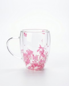 TAZA DOBLE VIDRIO PERLAS & PETALOS 250ML