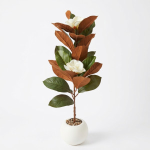 PLANTA MACETA PLASTICO BLANCO 75 cm.