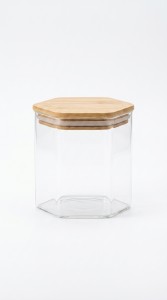 FRASCO VIDRIO TAPA BAMBU
