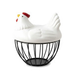 HUEVERA PLASTICO GALLINA BASE HIERRO