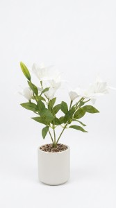 PLANTA MACETA PLASTICO BLANCO 55 cm.