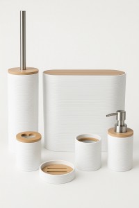 SET DE BAÑO X 6 PCS. LINEA WHITE