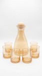 VASOS Y BOTELLA VIDRIO X 7