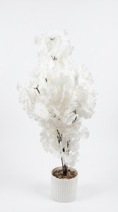 PLANTA MACETA PLASTICO FLORES 65 cm.