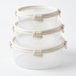 CONTENEDOR PLASTICO TAPA SILICONA X 3