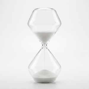 RELOJ ARENA VIDRIO 26 cm.