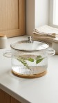 OLLA VIDRIO CON TAPA 2500 ml.