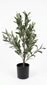 PLANTA MACETA PLASTICO NEGRO OLIVO 60 cm.