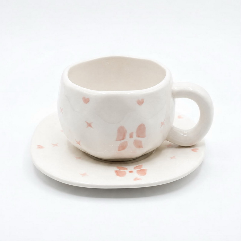 TAZA Y PLATO CERAMICA