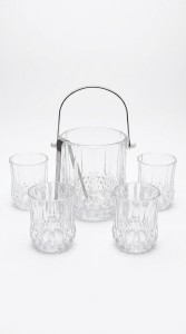 VASOS VIDRIO X 4 CON HIELERA