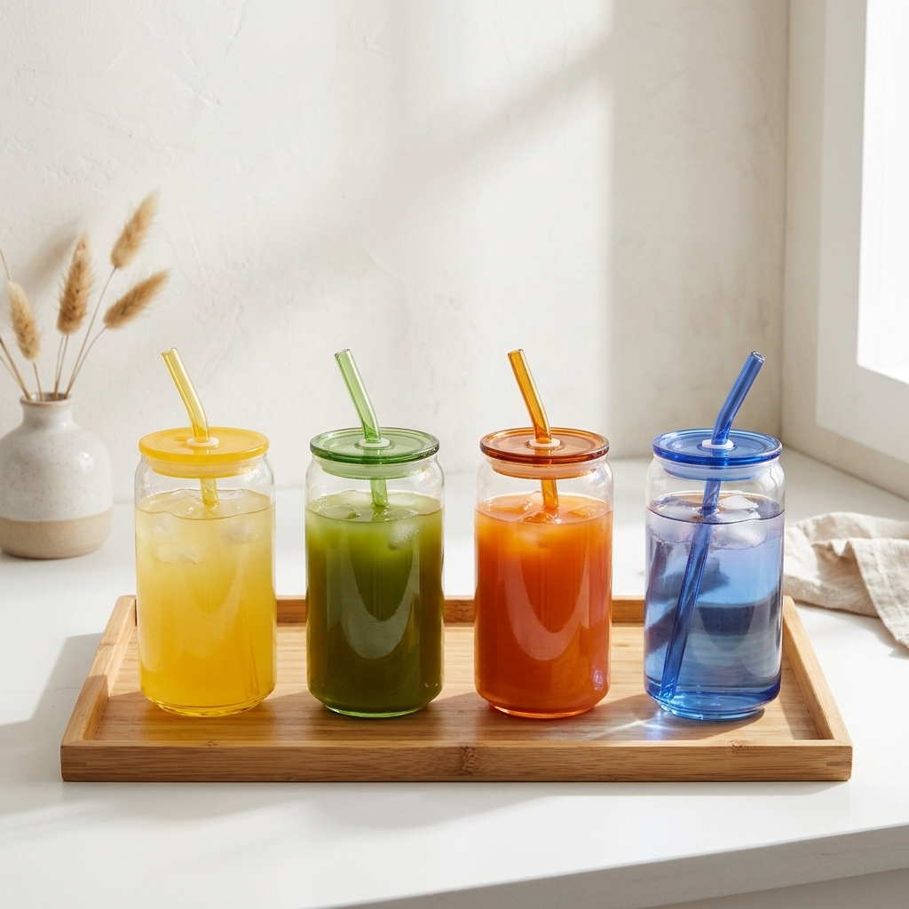 VASO VIDRIO CON SORBETE X 4