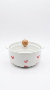 OLLA CERAMICA CON TAPA VIDRIO