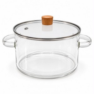 OLLA VIDRIO CON TAPA 2500 ml.