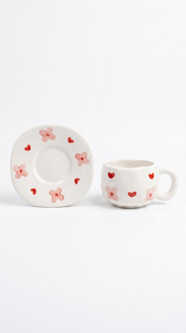 TAZA Y PLATO CERAMICA