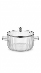 OLLA VIDRIO CON TAPA 2500 ml.