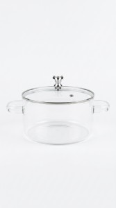 OLLA VIDRIO CON TAPA 2500 ml.