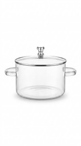 OLLA VIDRIO CON TAPA 3500 ml.