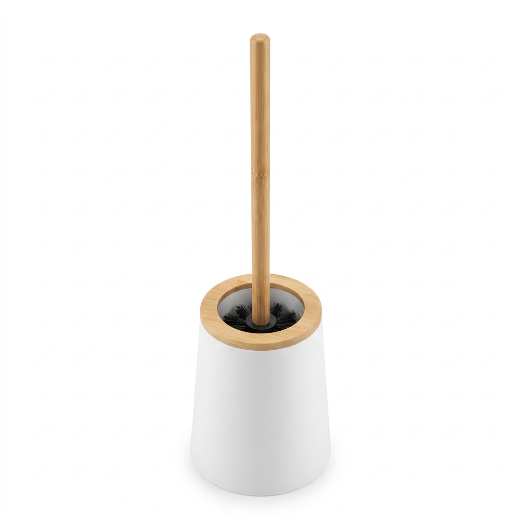 ESCOBILLA INODORO PLASTICO Y BAMBU