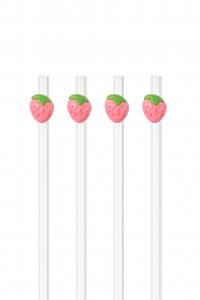 SET DE SORBETTE VIDRIO FRUTILLA 5 PCS.