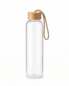 BOTELLA VIDRIO Y SILICONA 550ml. T/BAMBOO