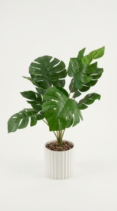 PLANTA MACETA CERAMICA BLANCA 40 cm.