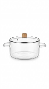 OLLA VIDRIO CON TAPA 2500 ml.