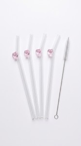SORBETE VIDRIO CORAZON X 5 PCS.