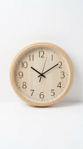 RELOJ PARED PLASTICO SIMIL MADERA 35 cm.