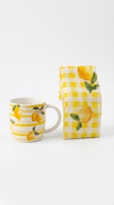TAZA Y REPASADOR LIMON 350 ml
