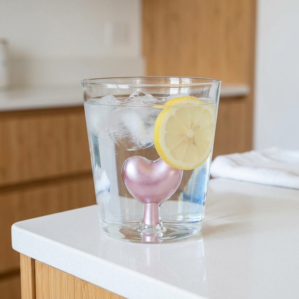 VASO VIDRIO CORAZON