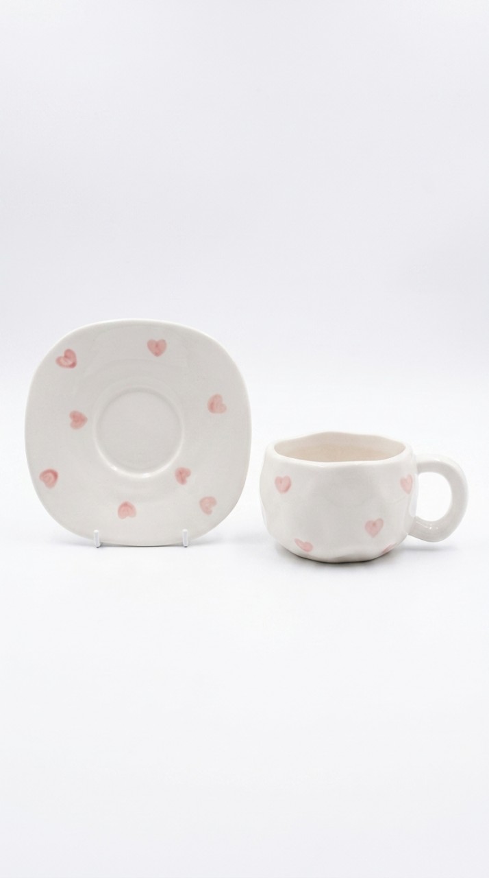 TAZA Y PLATO CERAMICA
