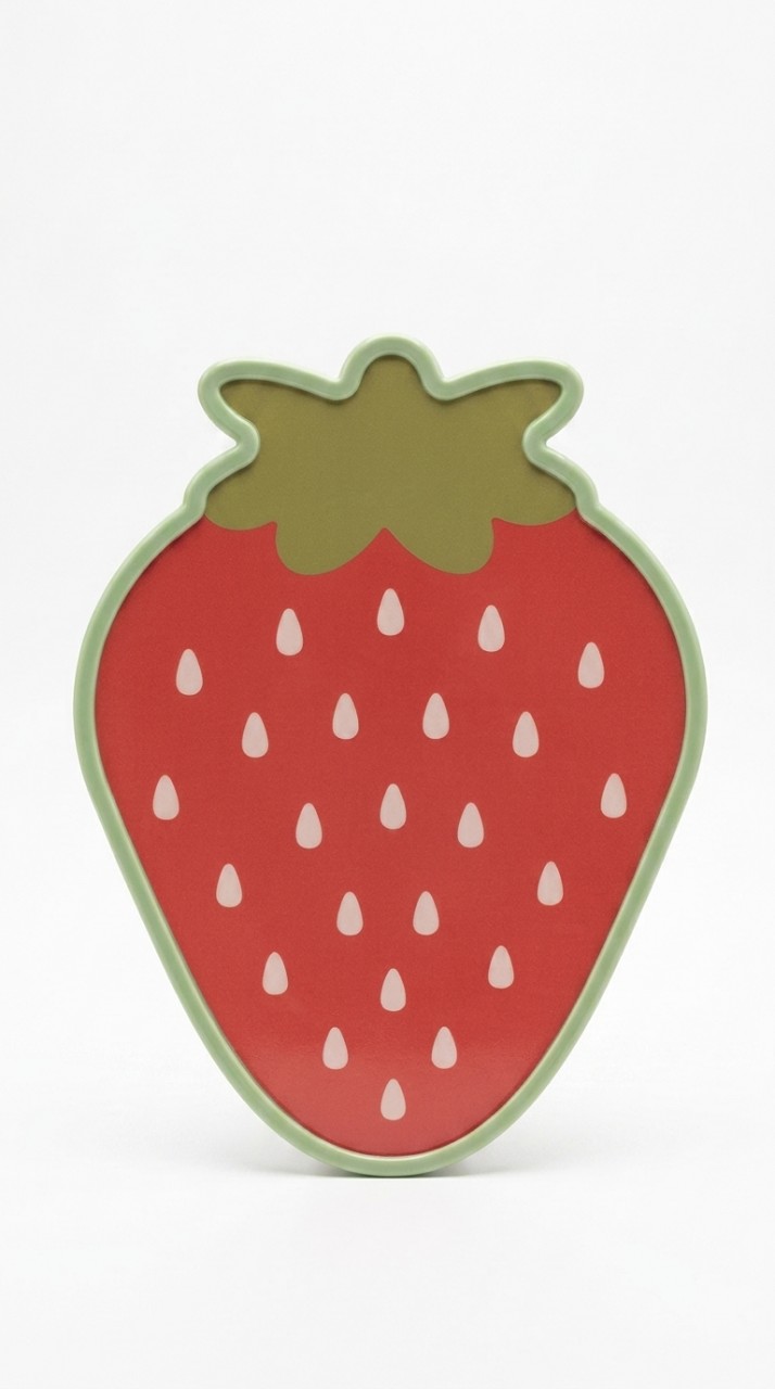 BANDEJA MELAMINA/PLASTICO FRUTILLA