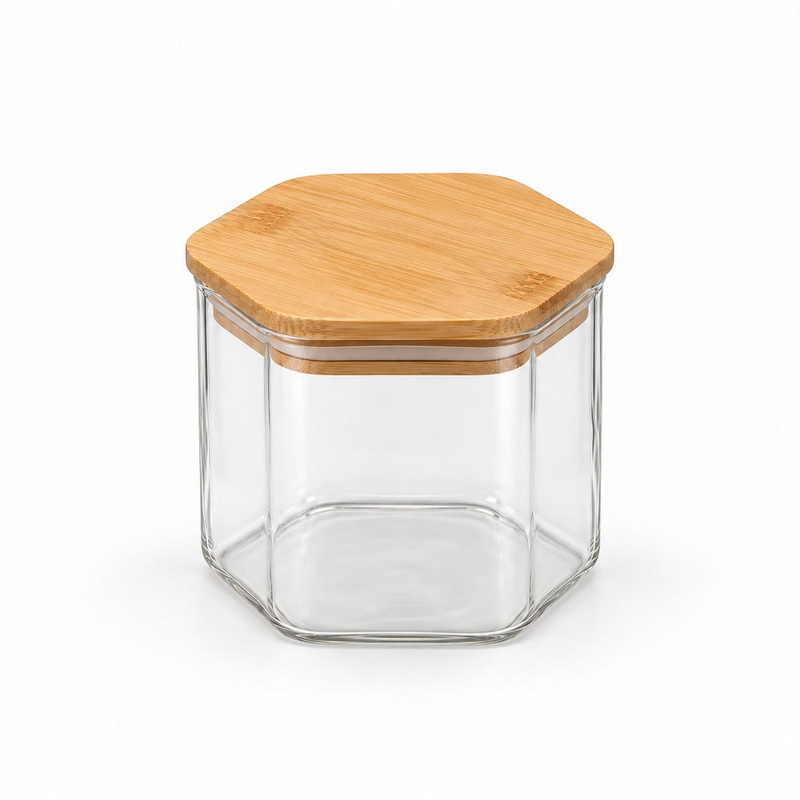 FRASCO VIDRIO TAPA BAMBU