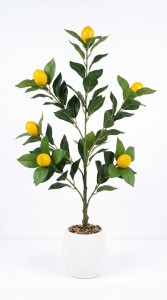 PLANTA MACETA CERAMICA BLANCA LIMON 45 cm.