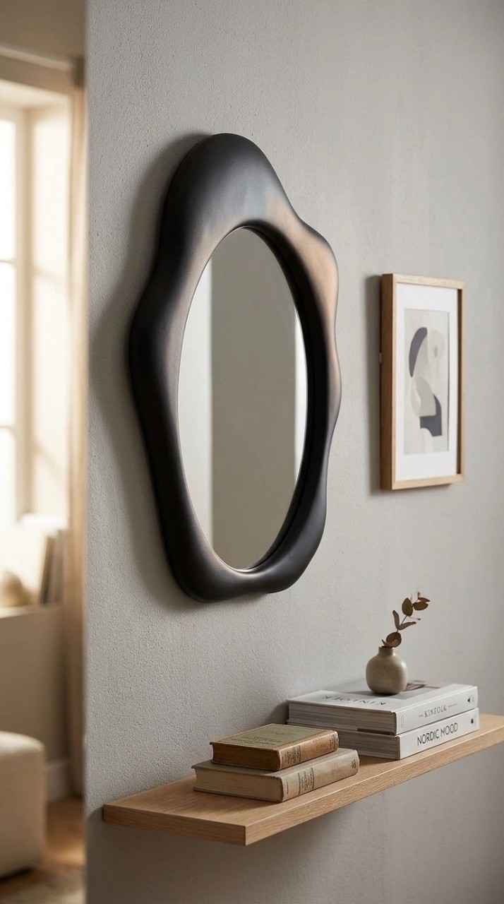 ESPEJO LINEA NUBE BLACK P/PARED