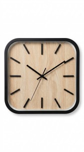 RELOJ PARED PLASTICO SIMIL MADERA 28 cm.