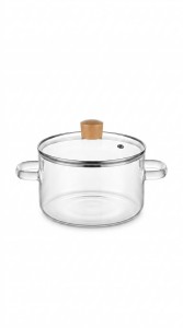 OLLA VIDRIO CON TAPA 1700 ml.