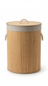 CANASTO BAMBU Y TELA