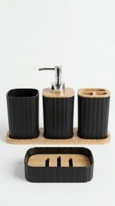 SET P/BAÑO BLACK X 5 PCS.