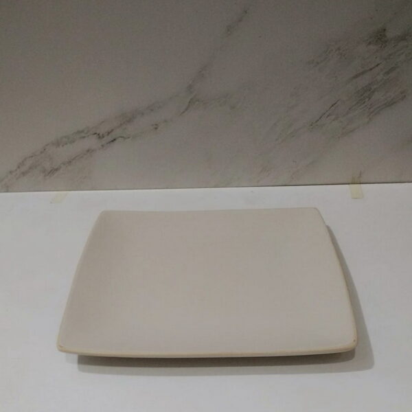 PLATO CERAM. CUADRADO L/ARENA WHITE X6 C/U